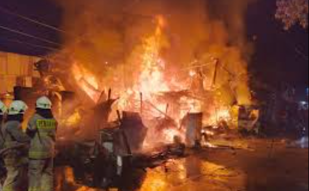 Permukiman di Pademangan Jakarta Utara Terbakar